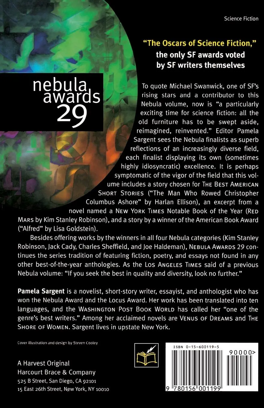 Rückseite: 9780156001199 | Nebula Awards 29 | Pamela Sargent | Taschenbuch | Englisch | 1995
