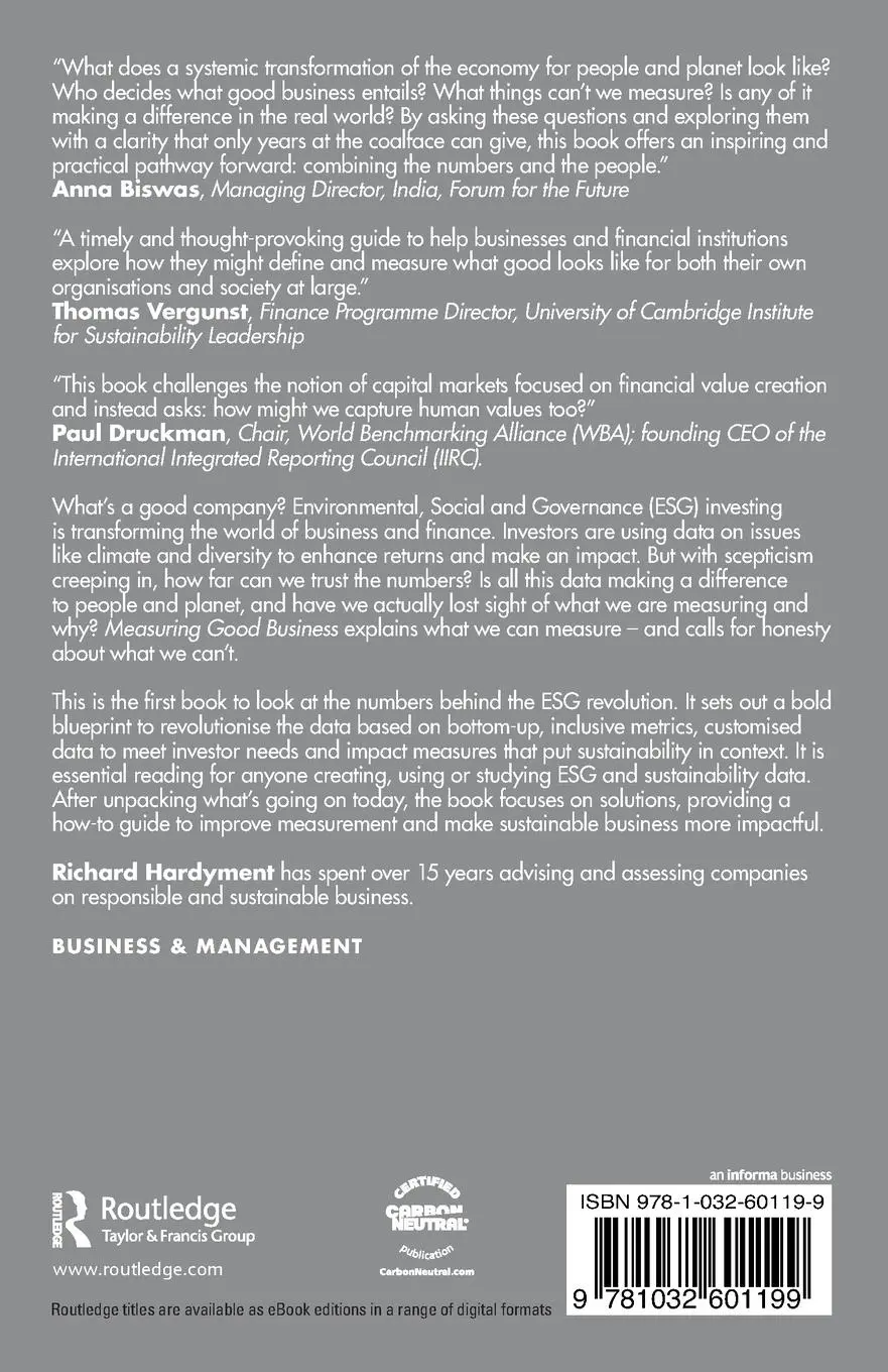 Rückseite: 9781032601199 | Measuring Good Business | Richard Hardyment | Taschenbuch | Englisch