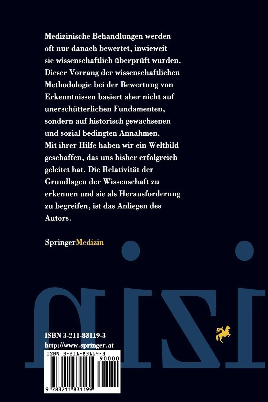 Rückseite: 9783211831199 | Wissenschaft und Medizin | Über die Grundlagen der Wissenschaft | Böhm