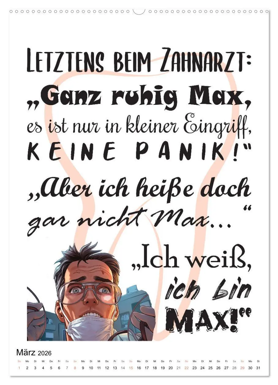 Bild: 9783516301199 | Zahnarztsprüche (hochwertiger Premium Wandkalender 2026 DIN A2...