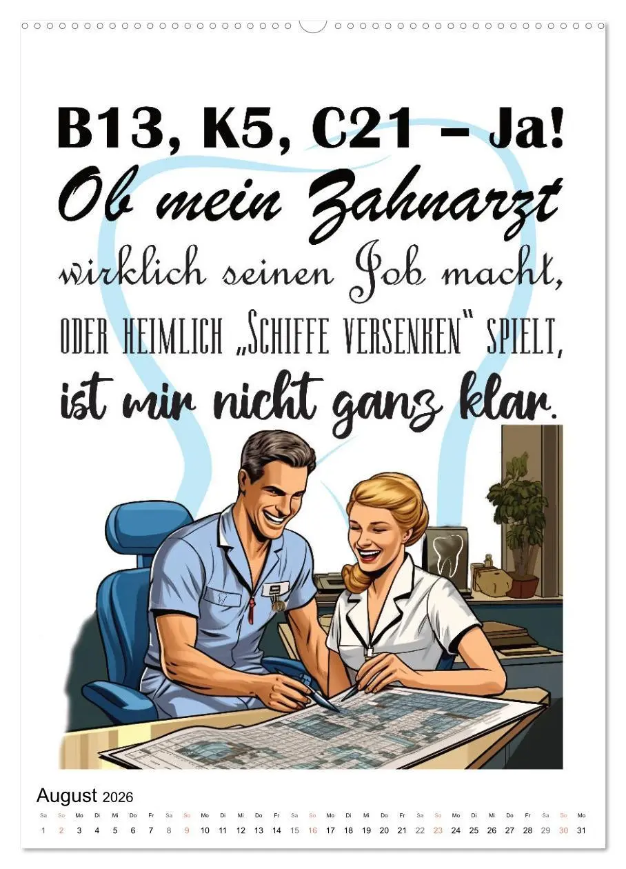 Bild: 9783516301199 | Zahnarztsprüche (hochwertiger Premium Wandkalender 2026 DIN A2...