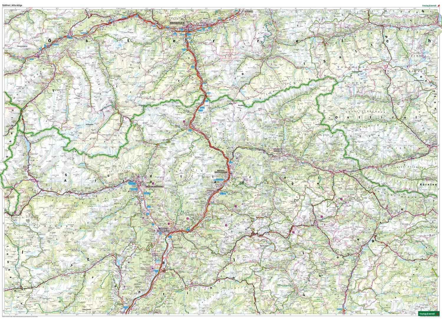 Bild: 9783707921199 | Südtirol, Straßen- und Freizeitkarte 1:150.000, freytag &amp; berndt