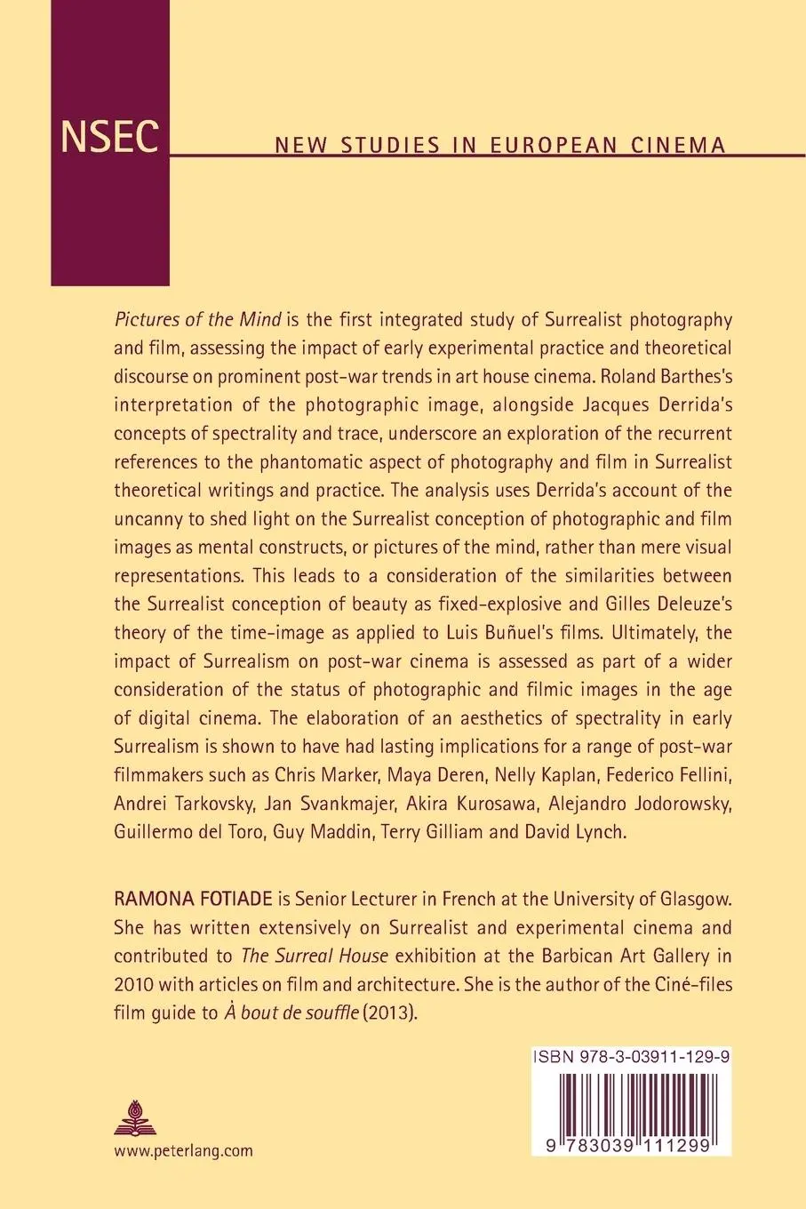 Rückseite: 9783039111299 | Pictures of the Mind | Surrealist Photography and Film | Fotiade