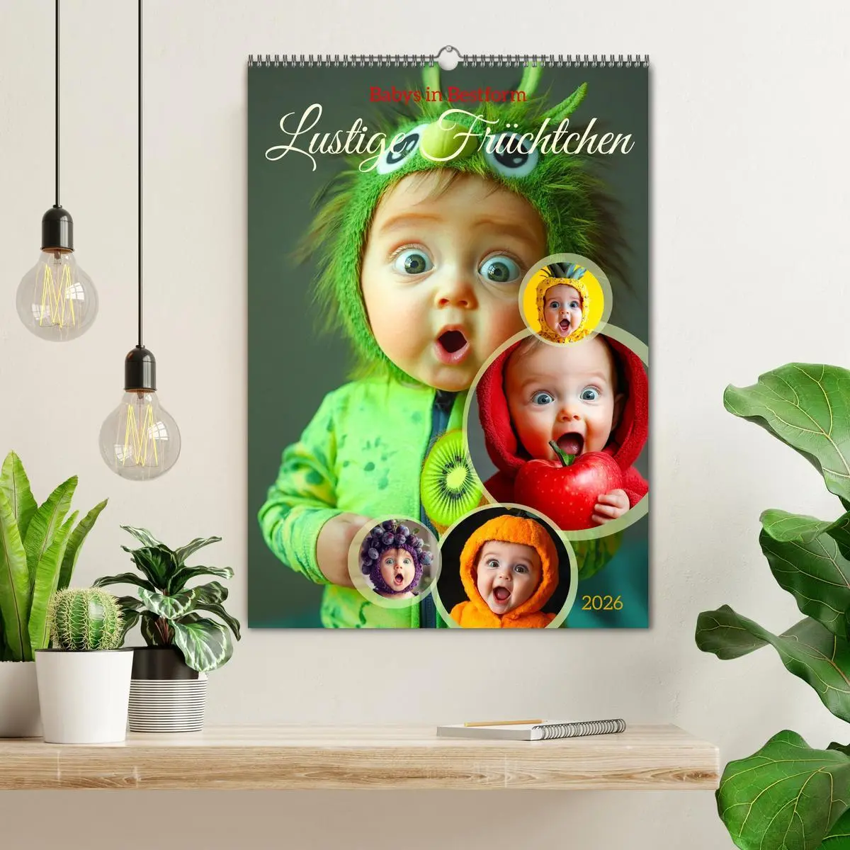 Bild: 9783516601299 | Babys in Bestform - Lustige Früchtchen (Wandkalender 2026 DIN A2...