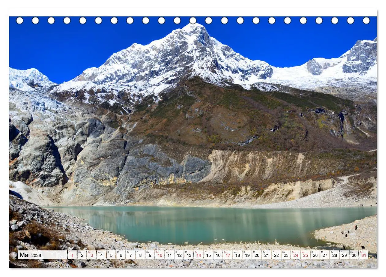 Bild: 9783457811399 | NEPAL, die Umrundung des Manaslu (Tischkalender 2026 DIN A5 quer),...