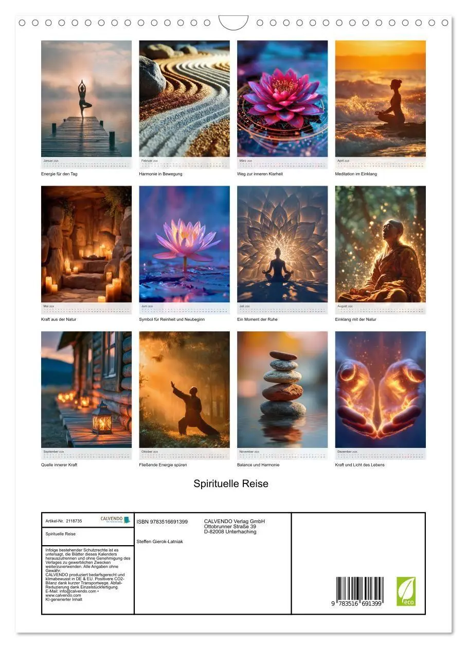 Bild: 9783516691399 | Spirituelle Reise (Wandkalender 2026 DIN A3 hoch), CALVENDO...