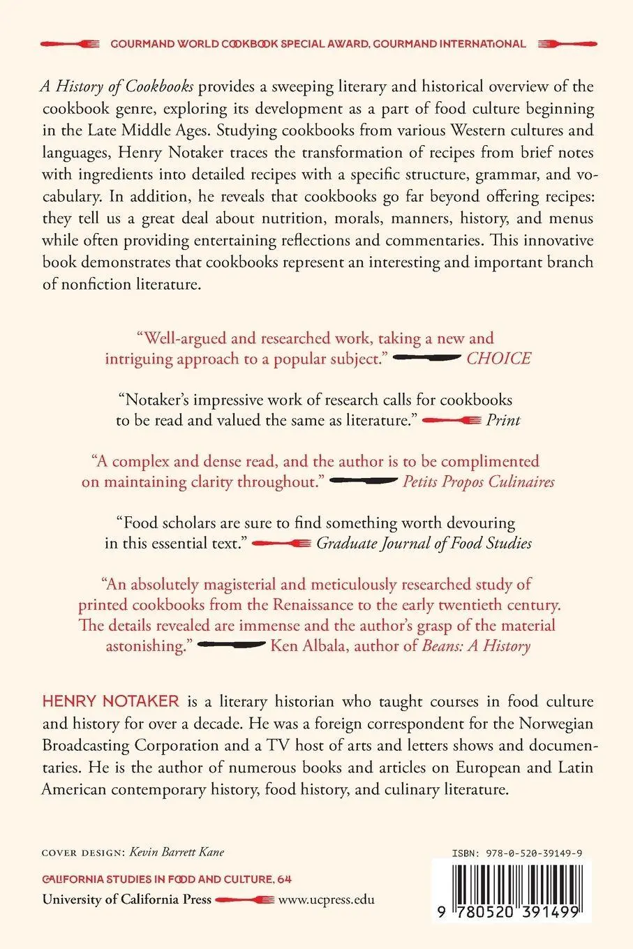 Rückseite: 9780520391499 | A History of Cookbooks | From Kitchen to Page over Seven Centuries
