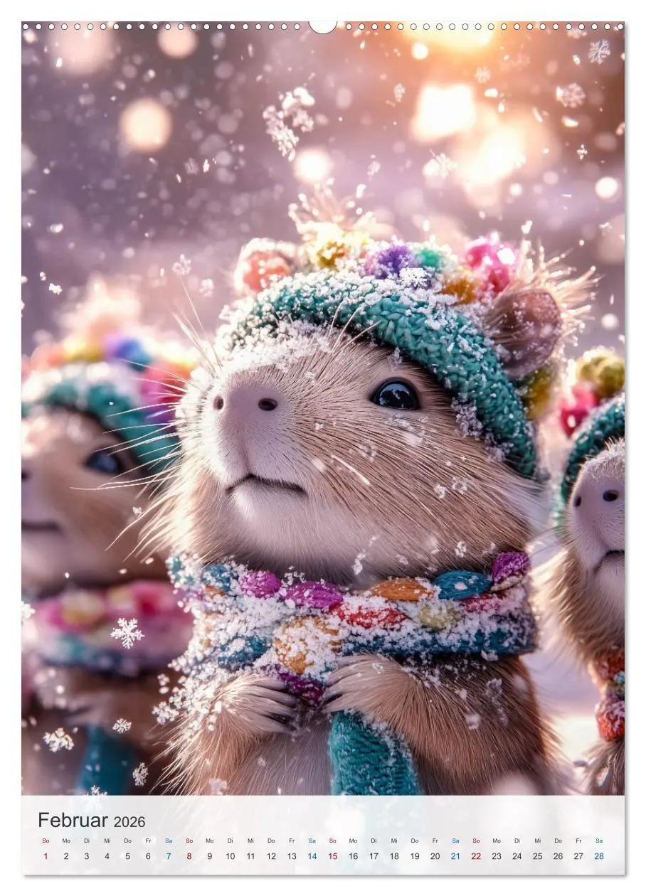 Bild: 9783457801499 | Capybara und Gemütlichkeit (hochwertiger Premium Wandkalender 2026...