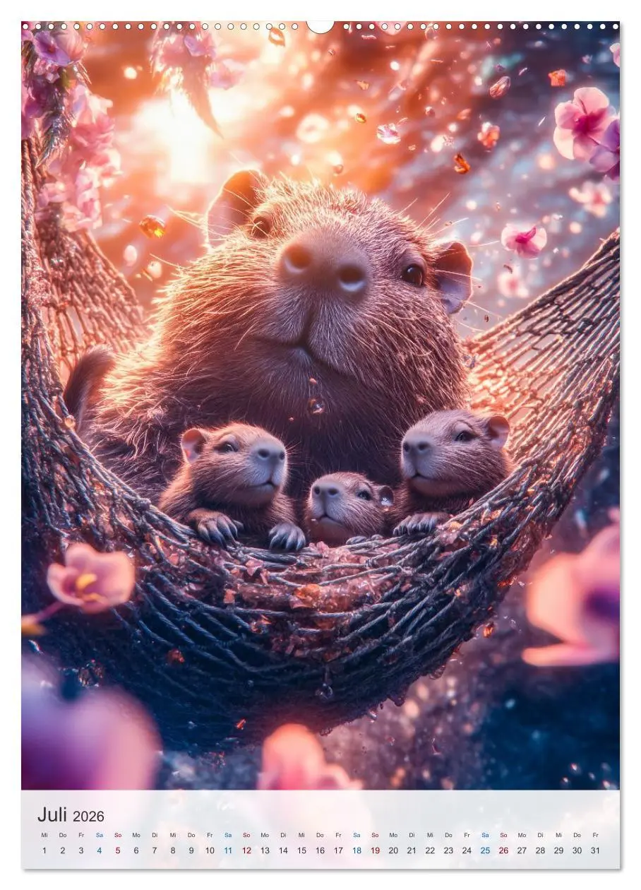 Bild: 9783457801499 | Capybara und Gemütlichkeit (hochwertiger Premium Wandkalender 2026...