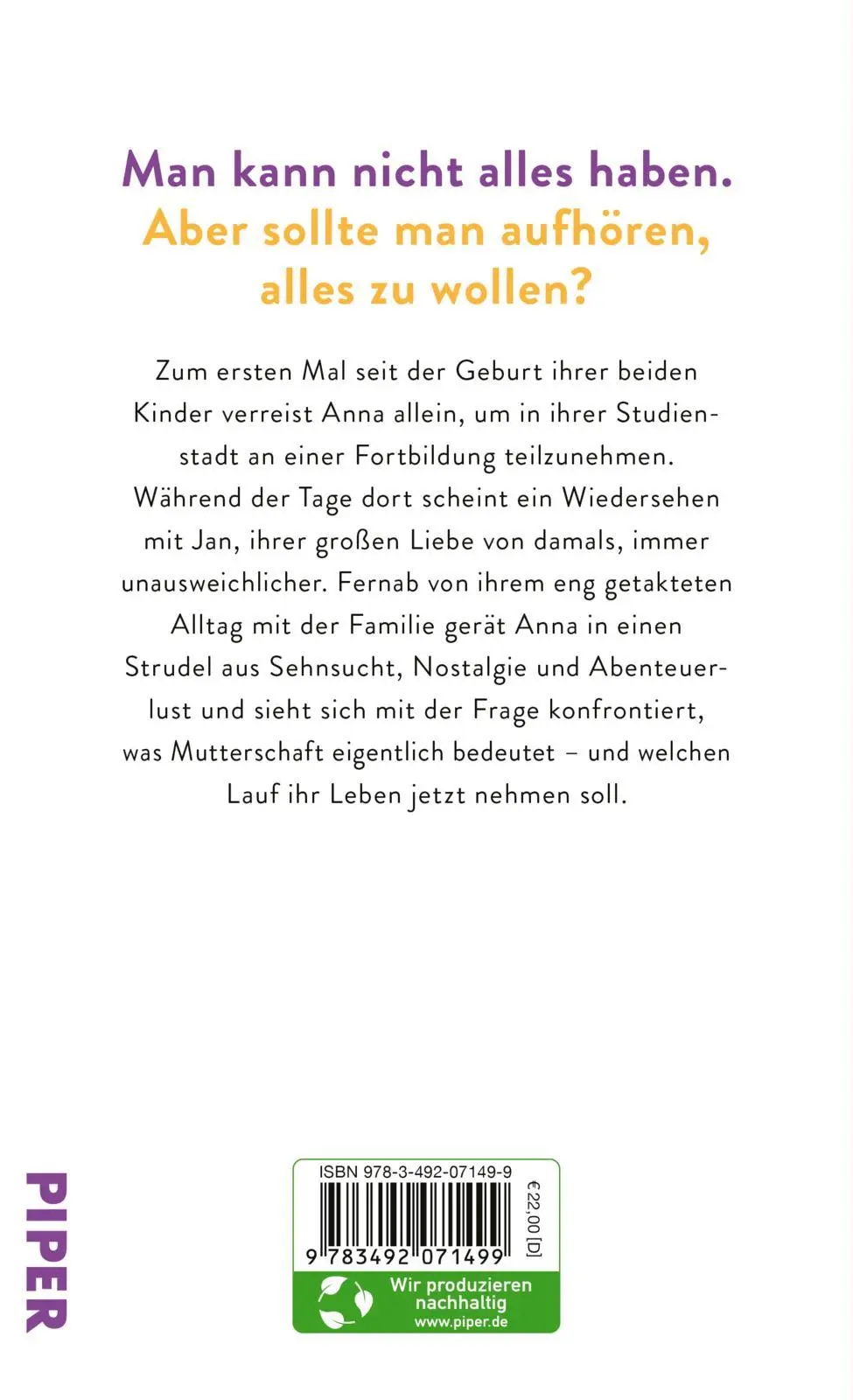 Rückseite: 9783492071499 | Manchmal fliegen | Sophia Hungerhoff | Buch | 224 S. | Deutsch | 2023