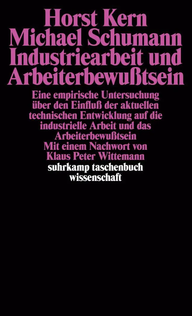 Cover: 9783518281499 | Industriearbeit und Arbeiterbewußtsein | Michael Schumann (u. a.)