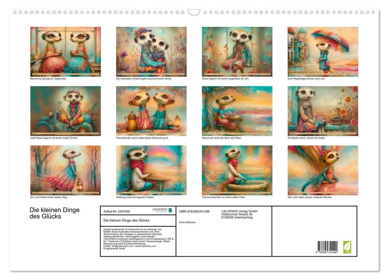 Bild: 9783594351499 | Die kleinen Dinge des Glücks (Wandkalender 2027 DIN A2 quer),...