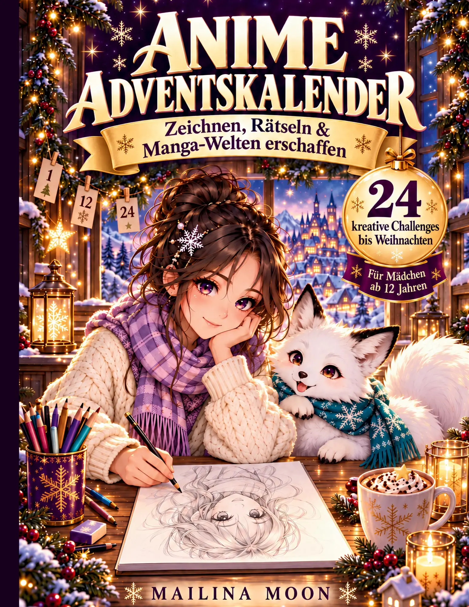 Cover: 9783696701499 | Anime Adventskalender - Zeichnen, Rätseln und Manga-Welten erschaffen
