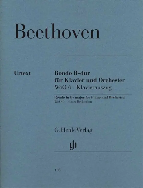 Cover: 9790201811499 | Ludwig van Beethoven - Rondo B-dur WoO 6 für Klavier und Orchester