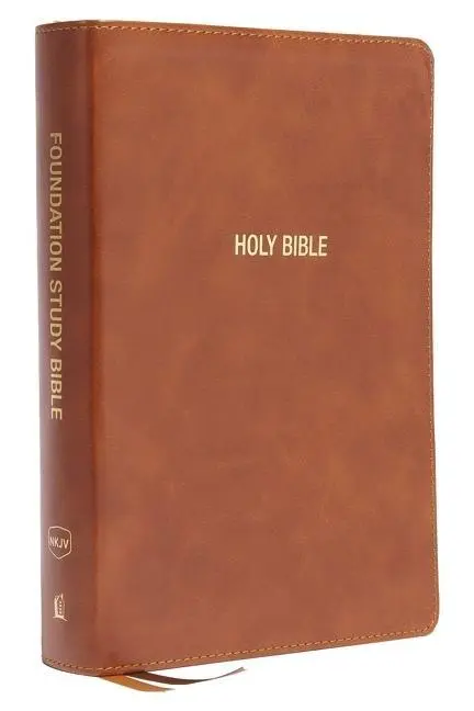 Cover: 9780785261599 | Nkjv, Foundation Study Bible, Large Print, Leathersoft, Brown, Red...
