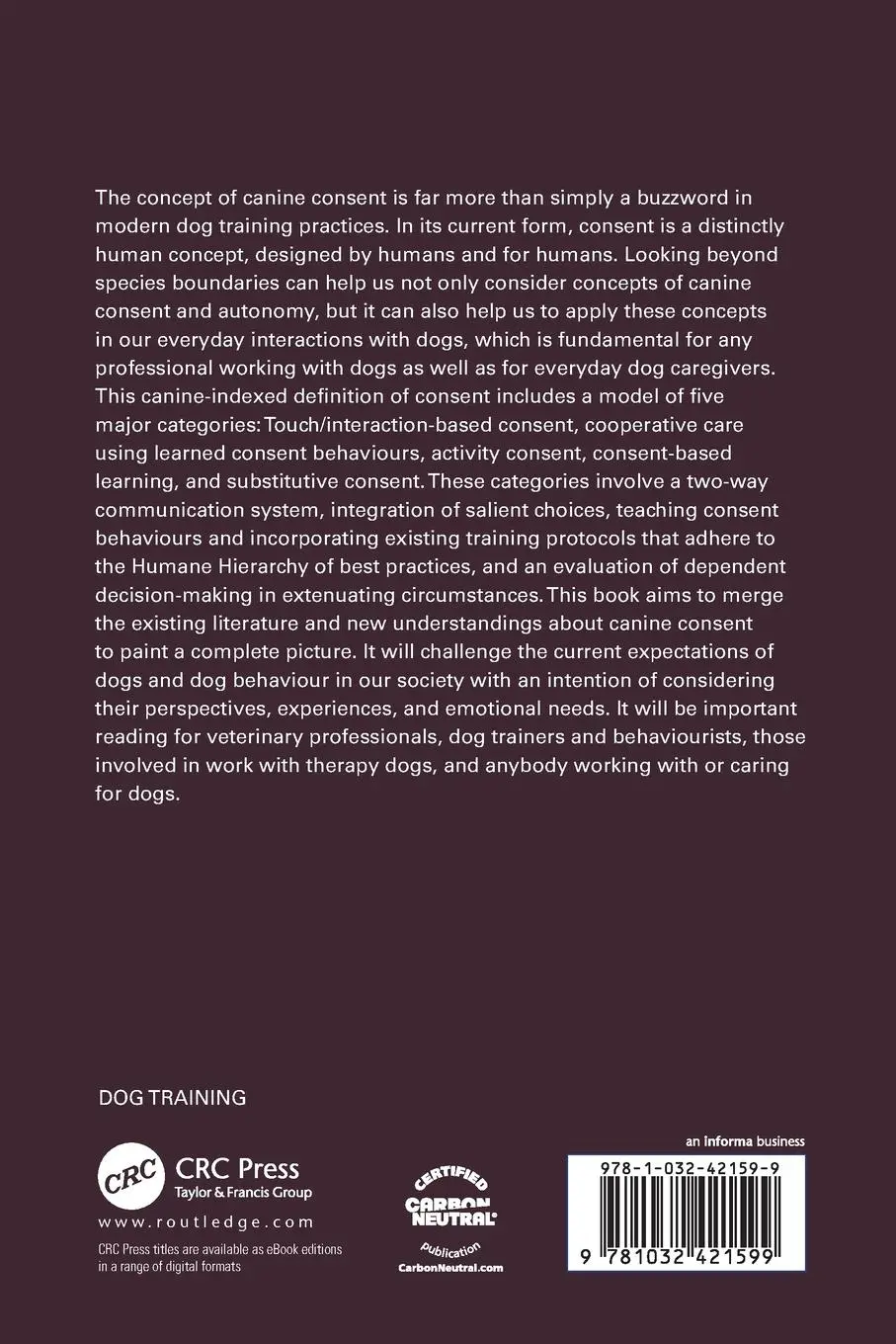 Rückseite: 9781032421599 | Constructing Canine Consent | Erin Jones | Taschenbuch | Englisch