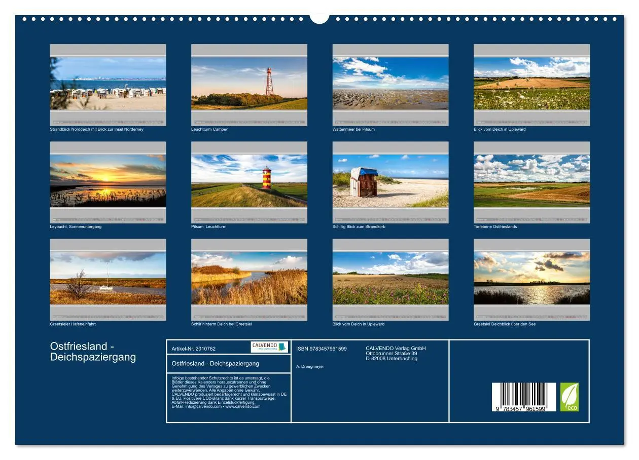 Bild: 9783457961599 | Ostfriesland - Deichspaziergang (hochwertiger Premium Wandkalender...