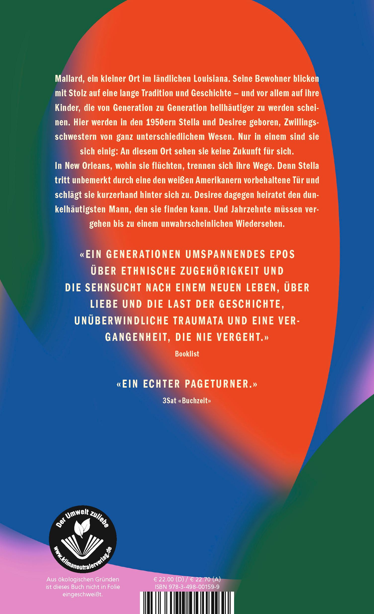 Rückseite: 9783498001599 | Die verschwindende Hälfte | Brit Bennett | Buch | 416 S. | Deutsch