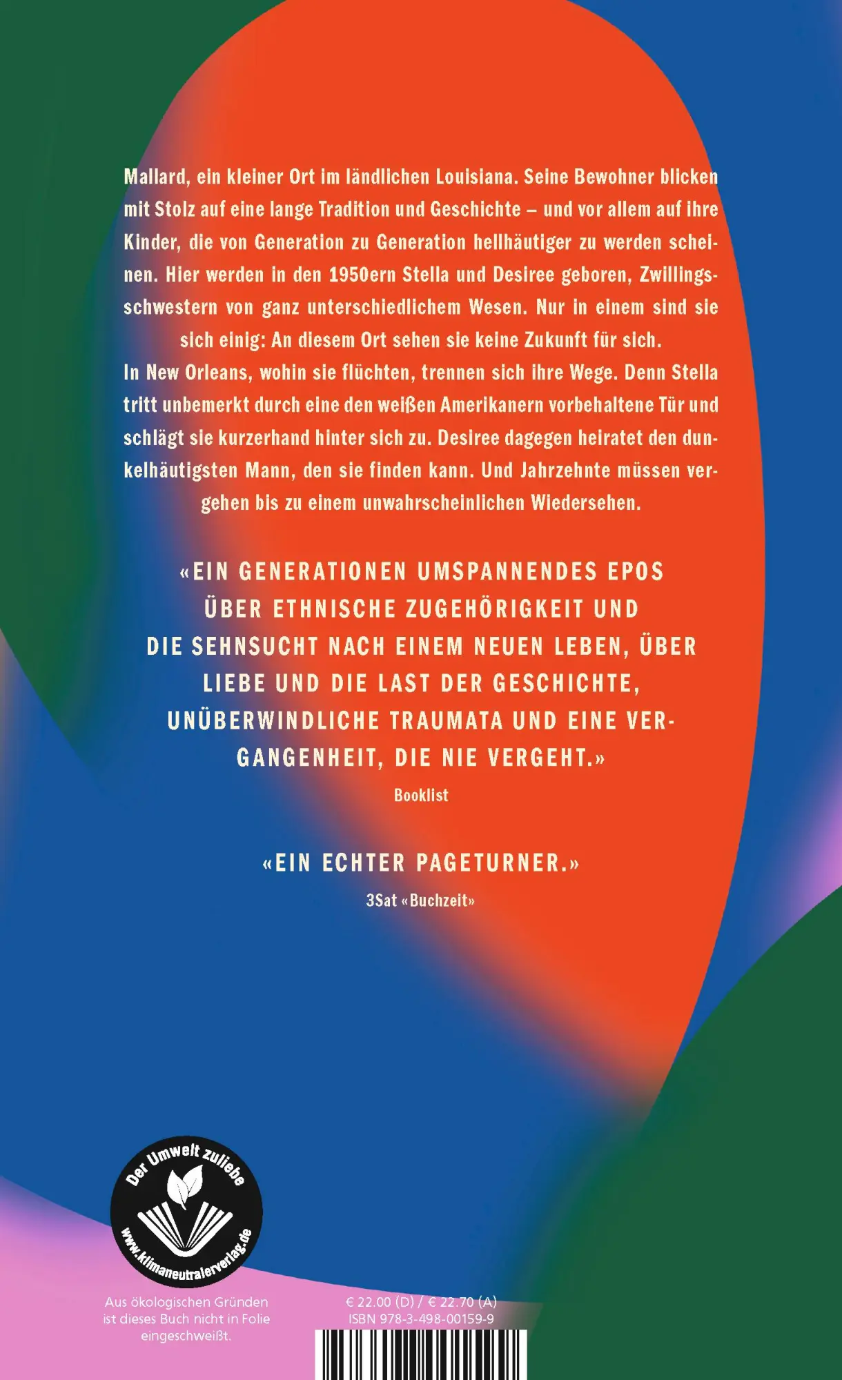 Rückseite: 9783498001599 | Die verschwindende Hälfte | Brit Bennett | Buch | 416 S. | Deutsch
