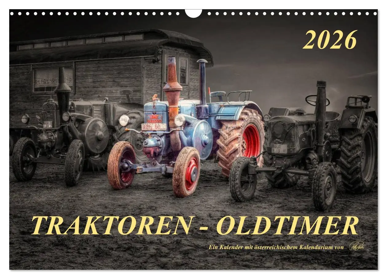 Cover: 9783516051599 | Traktoren - Oldtimer (Wandkalender 2026 DIN A3 quer), CALVENDO...