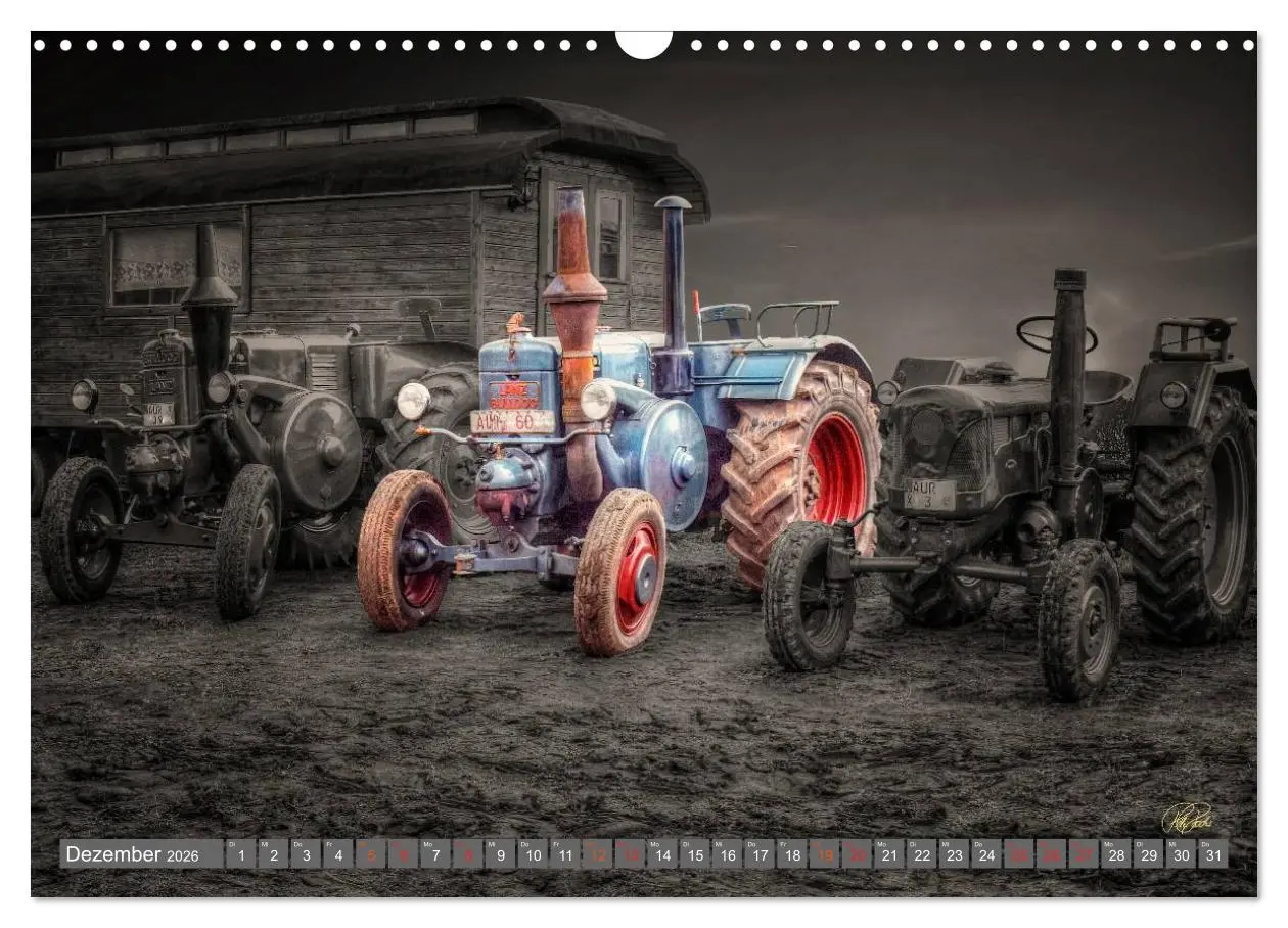 Bild: 9783516051599 | Traktoren - Oldtimer (Wandkalender 2026 DIN A3 quer), CALVENDO...