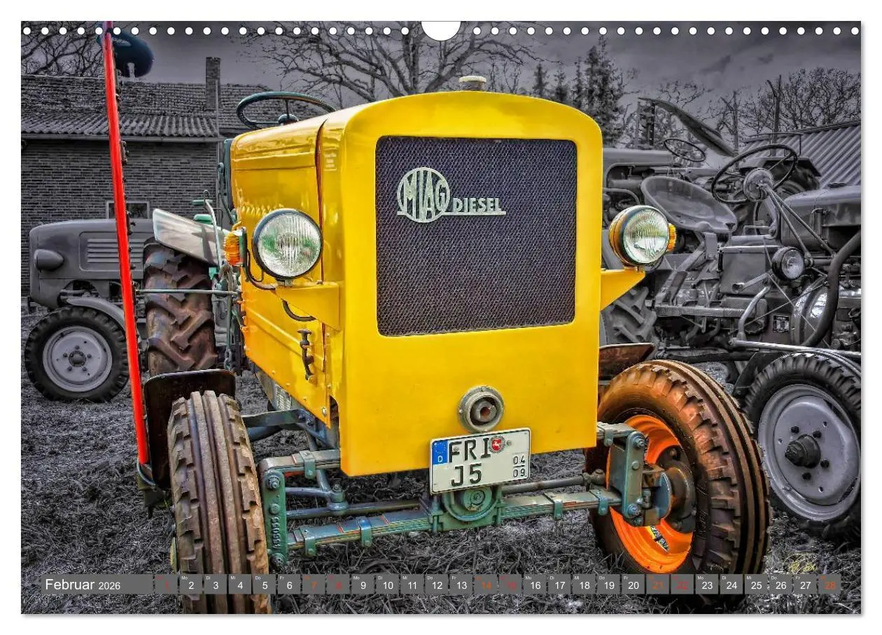 Bild: 9783516051599 | Traktoren - Oldtimer (Wandkalender 2026 DIN A3 quer), CALVENDO...