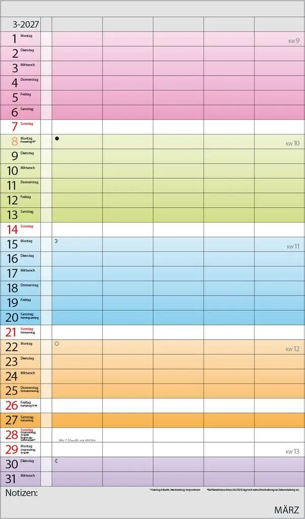 Bild: 9783819301599 | Familienplaner Farbenspiel 2027 | Verlag Korsch | Kalender | 14 S.
