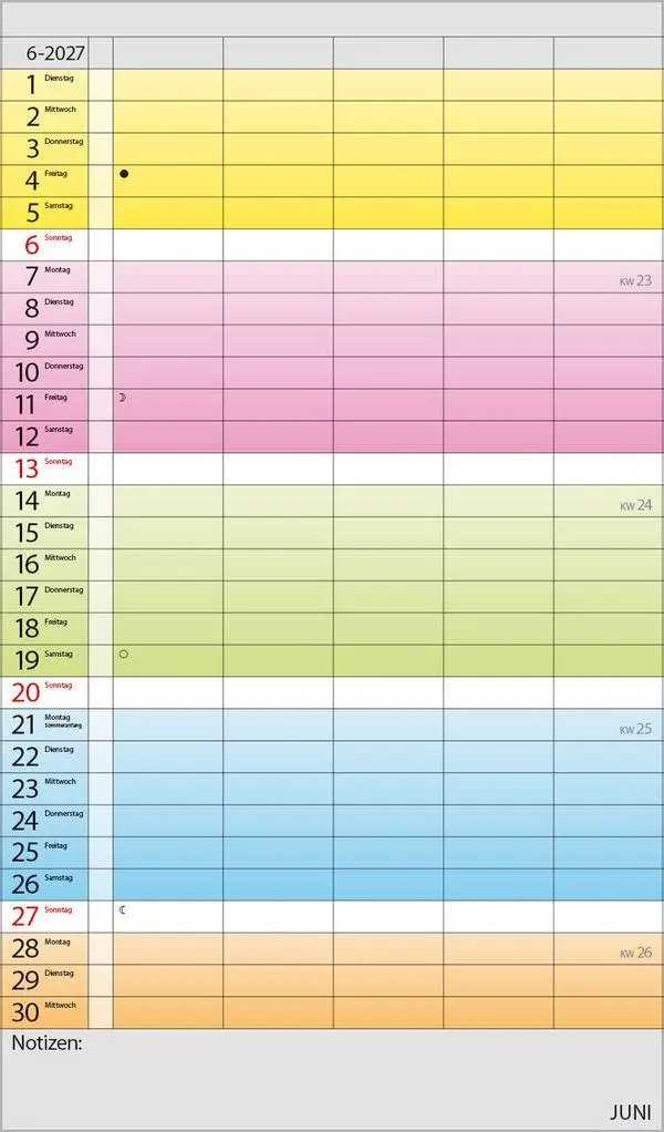 Bild: 9783819301599 | Familienplaner Farbenspiel 2027 | Verlag Korsch | Kalender | 14 S.