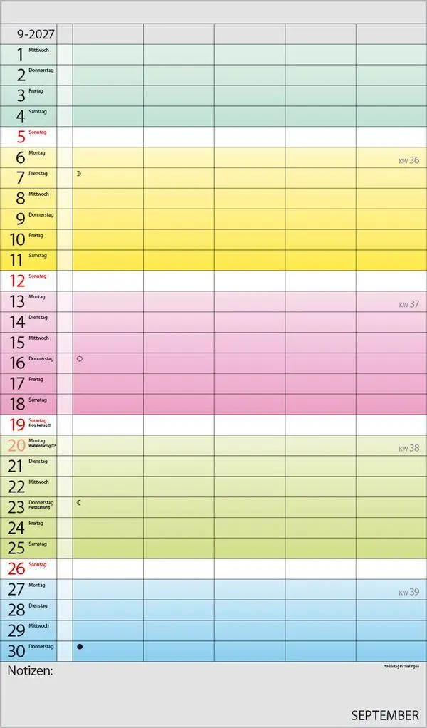 Bild: 9783819301599 | Familienplaner Farbenspiel 2027 | Verlag Korsch | Kalender | 14 S.
