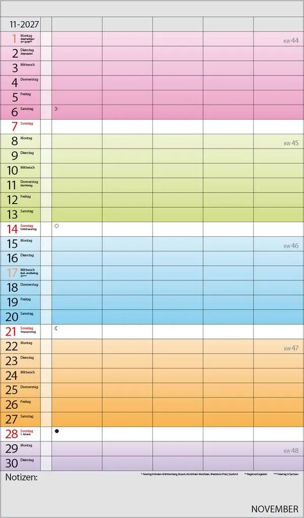 Bild: 9783819301599 | Familienplaner Farbenspiel 2027 | Verlag Korsch | Kalender | 14 S.