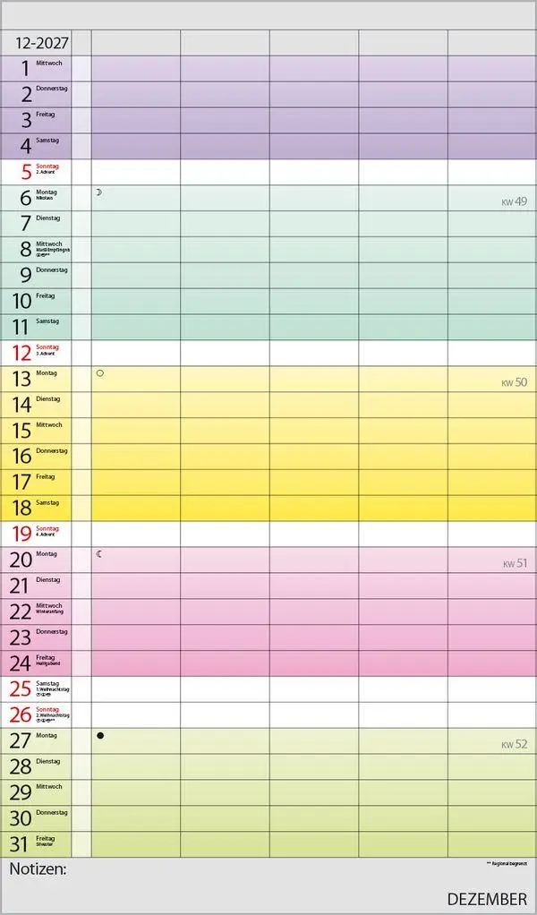 Bild: 9783819301599 | Familienplaner Farbenspiel 2027 | Verlag Korsch | Kalender | 14 S.