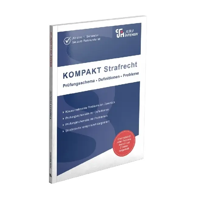 Cover: 9783967121599 | KOMPAKT Strafrecht | Prüfungsschema - Definitionen - Probleme | Buch