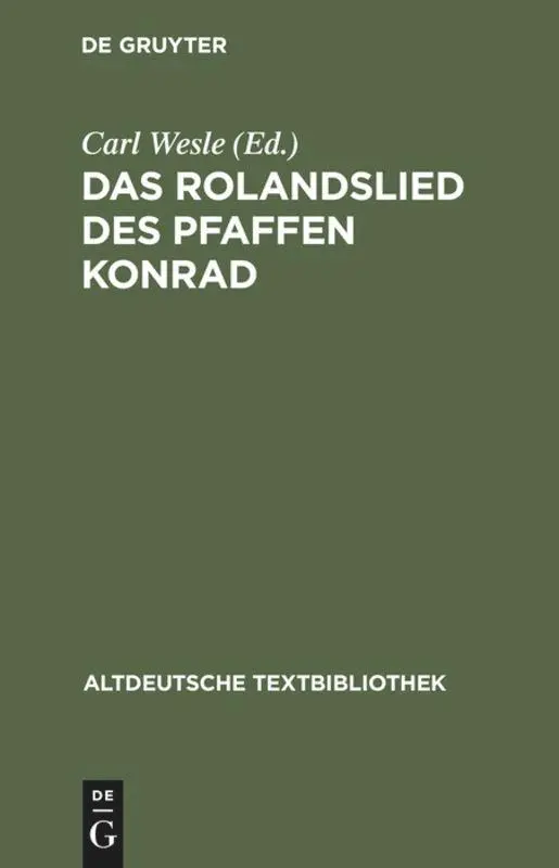 Cover: 9783484201699 | Das Rolandslied des Pfaffen Konrad | Peter Wapnewski (u. a.) | Buch