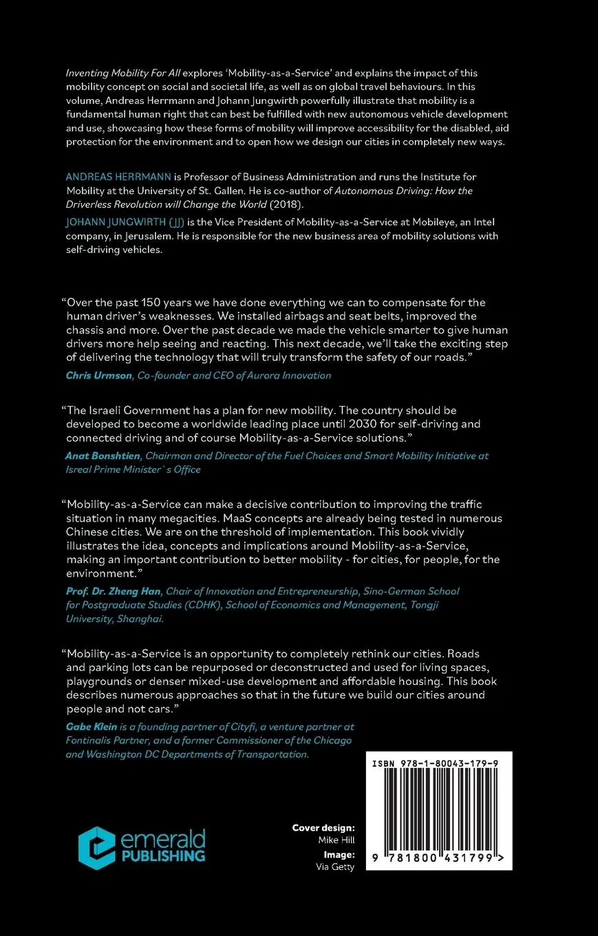 Rückseite: 9781800431799 | Inventing Mobility for All | Andreas Herrmann (u. a.) | Taschenbuch