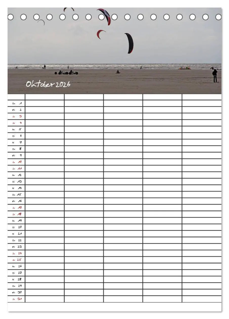 Bild: 9783516411799 | St. Peter Ording Familienplaner (Tischkalender 2026 DIN A5 hoch),...