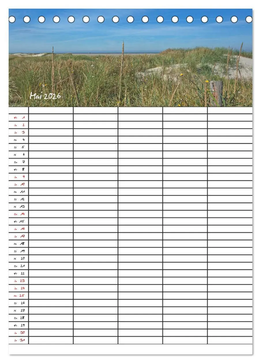 Bild: 9783516411799 | St. Peter Ording Familienplaner (Tischkalender 2026 DIN A5 hoch),...