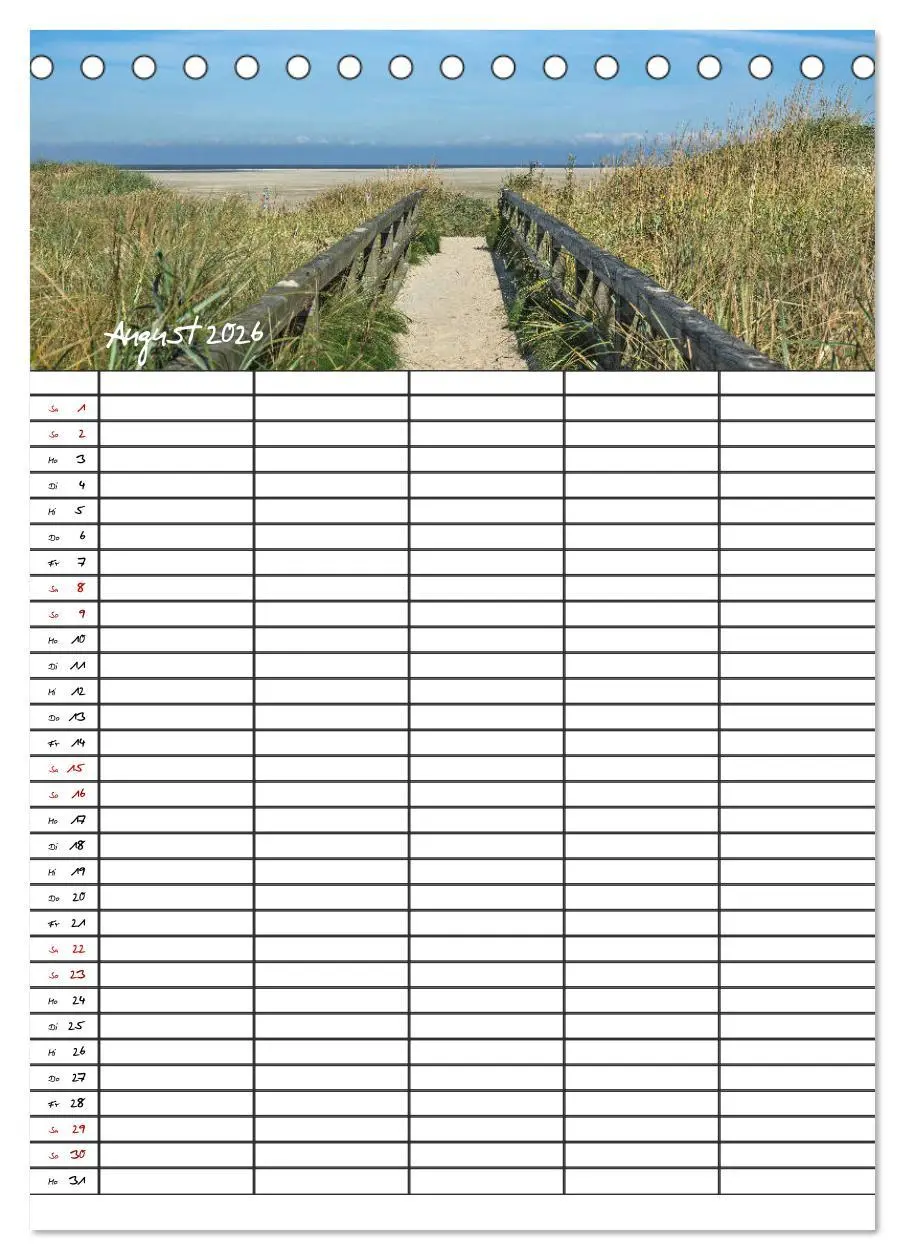 Bild: 9783516411799 | St. Peter Ording Familienplaner (Tischkalender 2026 DIN A5 hoch),...