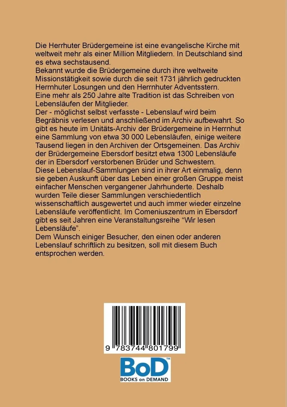 Rückseite: 9783744801799 | Ebersdorfer Lebensläufe | Heinz-Dieter Fiedler | Taschenbuch | 200 S.
