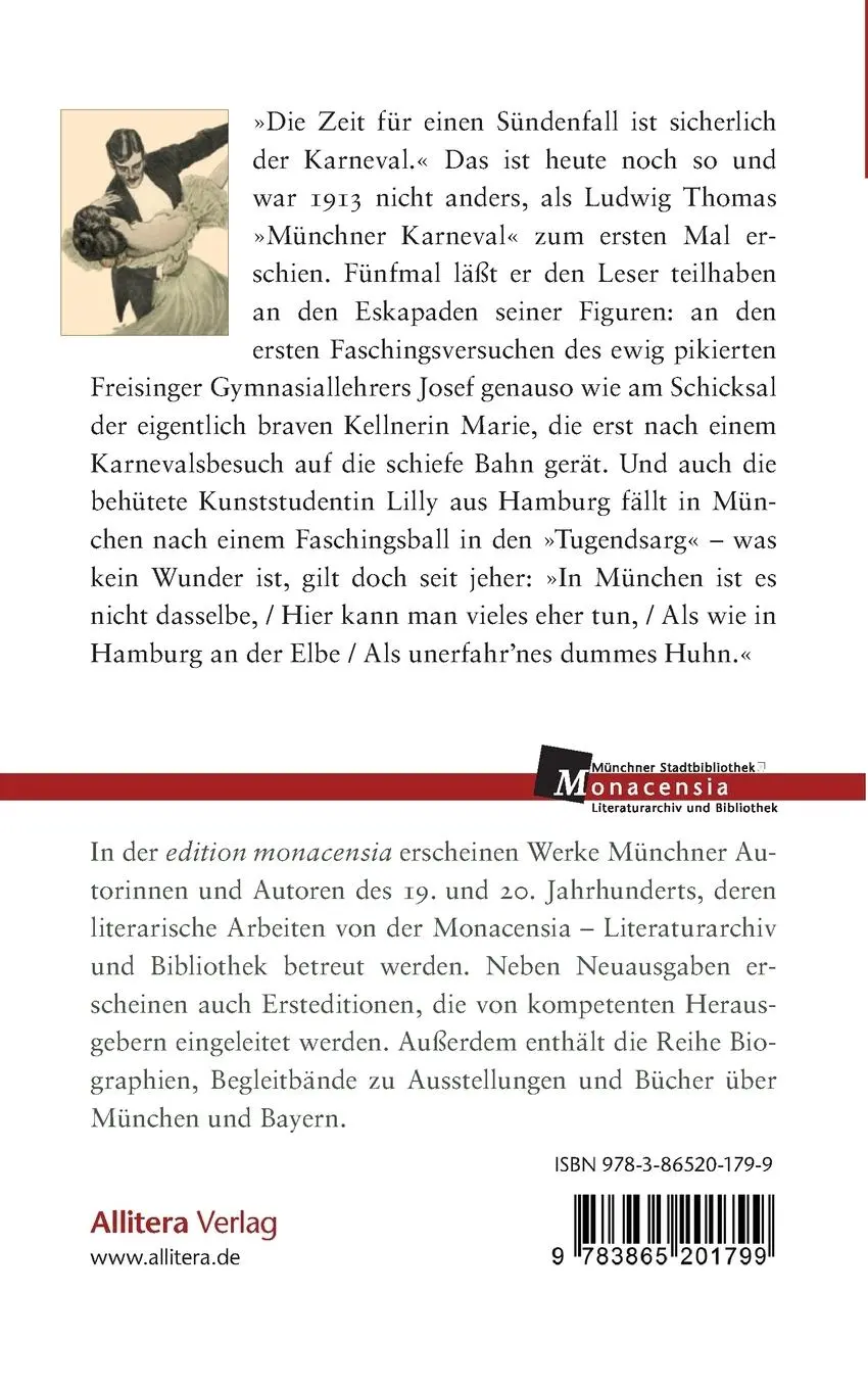 Rückseite: 9783865201799 | Münchner Karneval | Ludwig Thoma | Taschenbuch | 84 S. | Deutsch