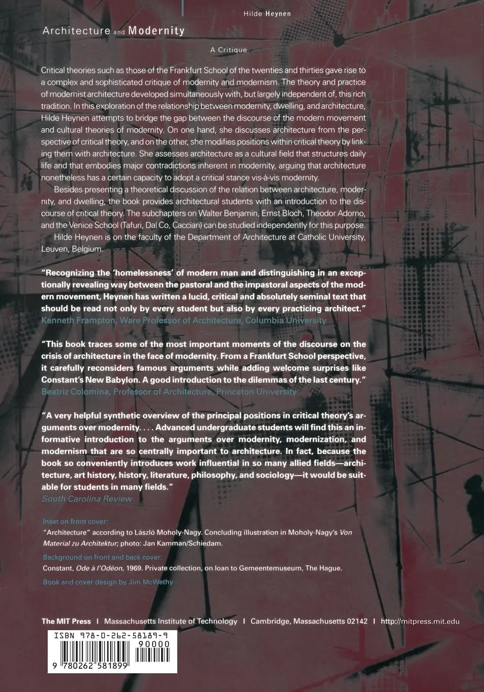 Rückseite: 9780262581899 | Architecture and Modernity | A Critique | Hilde Heynen | Taschenbuch