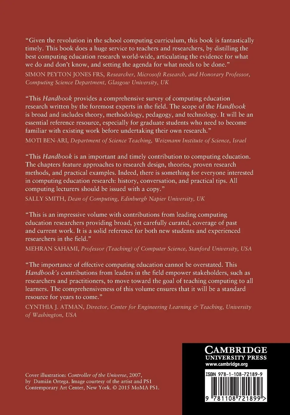 Rückseite: 9781108721899 | The Cambridge Handbook of Computing Education Research | Robins | Buch