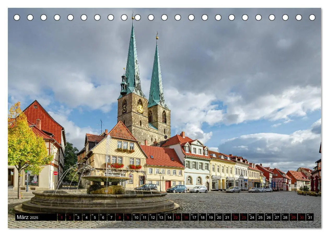 Bild: 9783435221899 | Fachwerkstadt Quedlinburg (Tischkalender 2025 DIN A5 quer),...