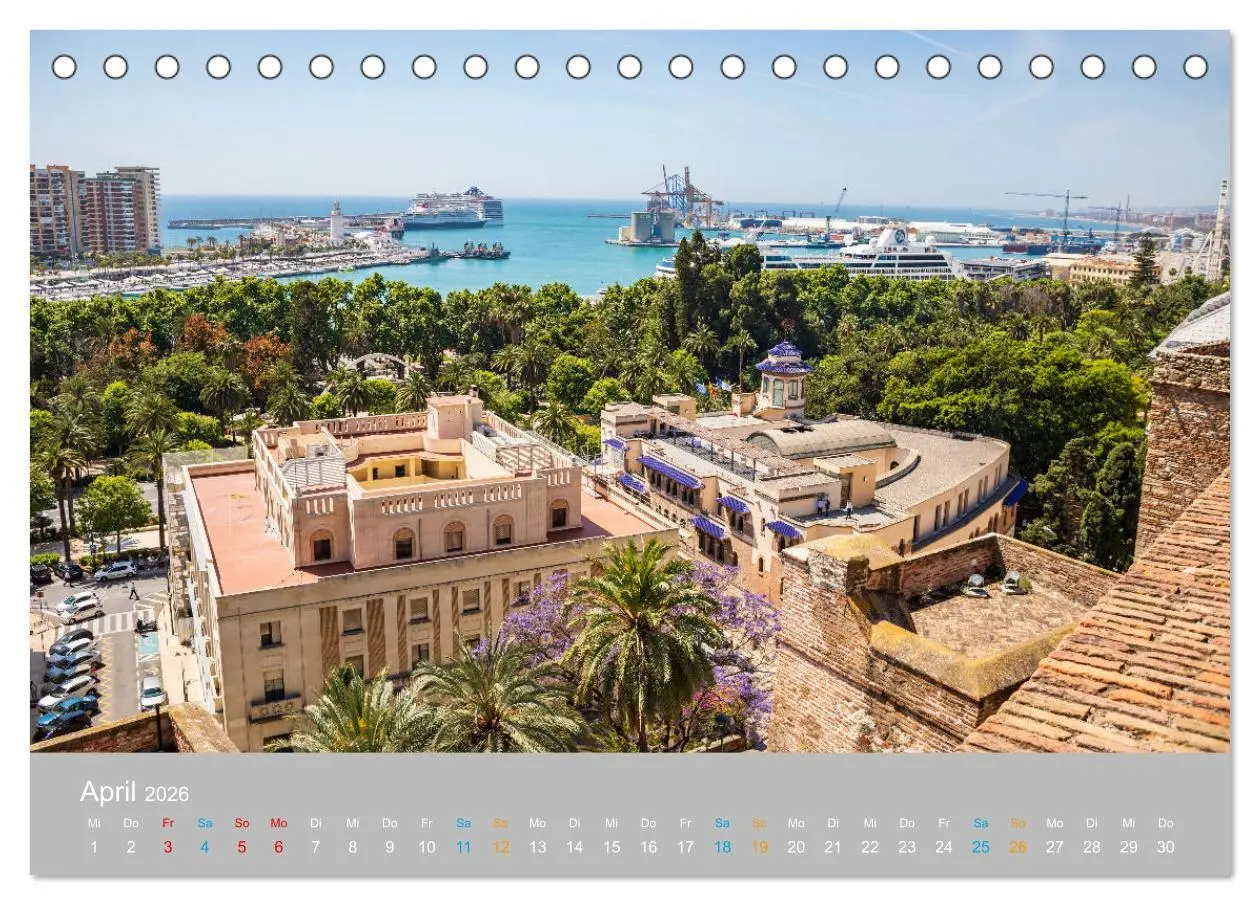 Bild: 9783457791899 | Malaga - andalusische Mittelmeerküste (Tischkalender 2026 DIN A5...
