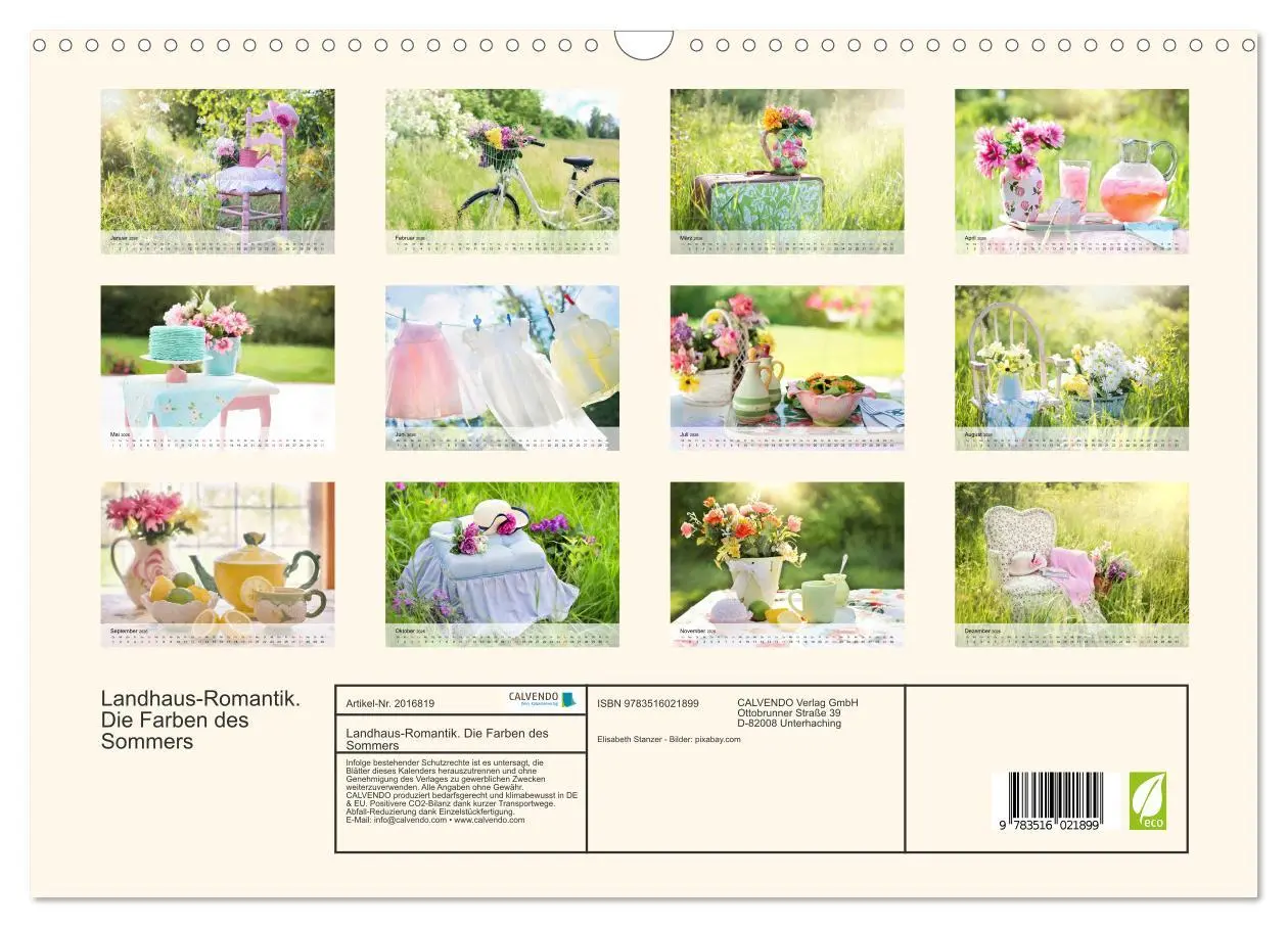 Bild: 9783516021899 | Landhaus-Romantik. Die Farben des Sommers (Wandkalender 2026 DIN A3...