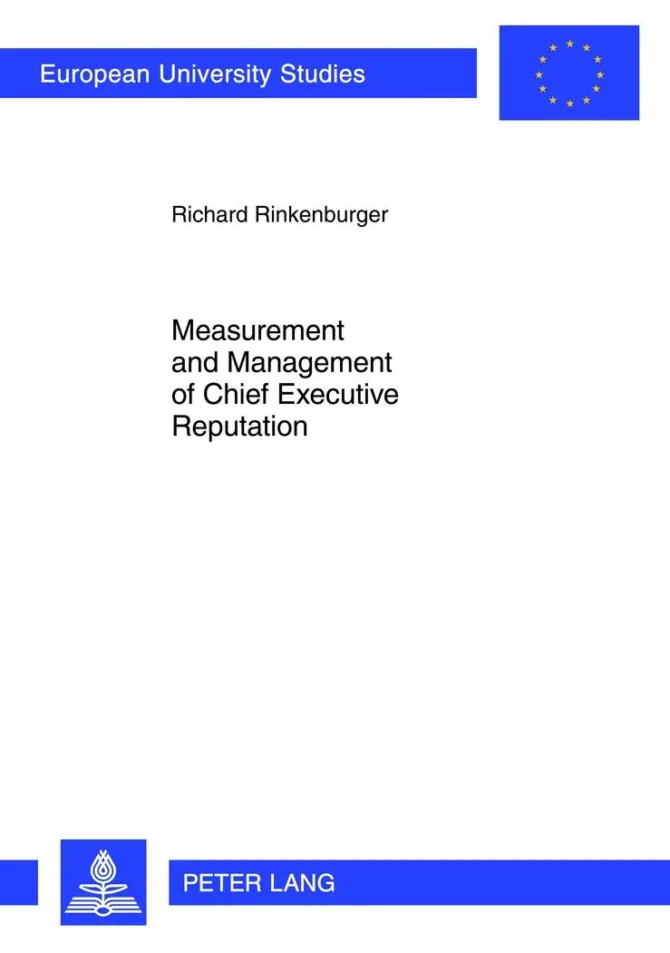 Cover: 9783631621899 | Measurement and Management of Chief Executive Reputation | Taschenbuch