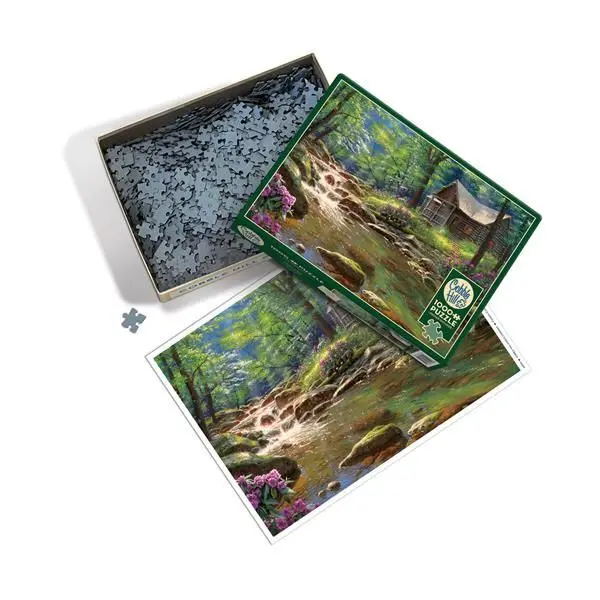 Bild: 625012401999 | Cobble Hill Waldhütte am Bach 1000 Teile | Spiel | In Spielebox | 2024