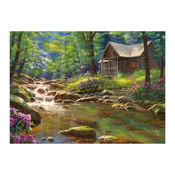 Bild: 625012401999 | Cobble Hill Waldhütte am Bach 1000 Teile | Spiel | In Spielebox | 2024