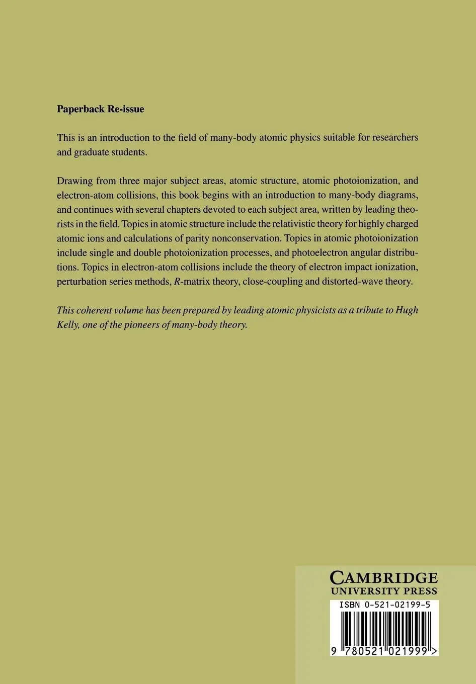 Rückseite: 9780521021999 | Many-Body Atomic Physics | J. J. Boyle (u. a.) | Taschenbuch | 2005