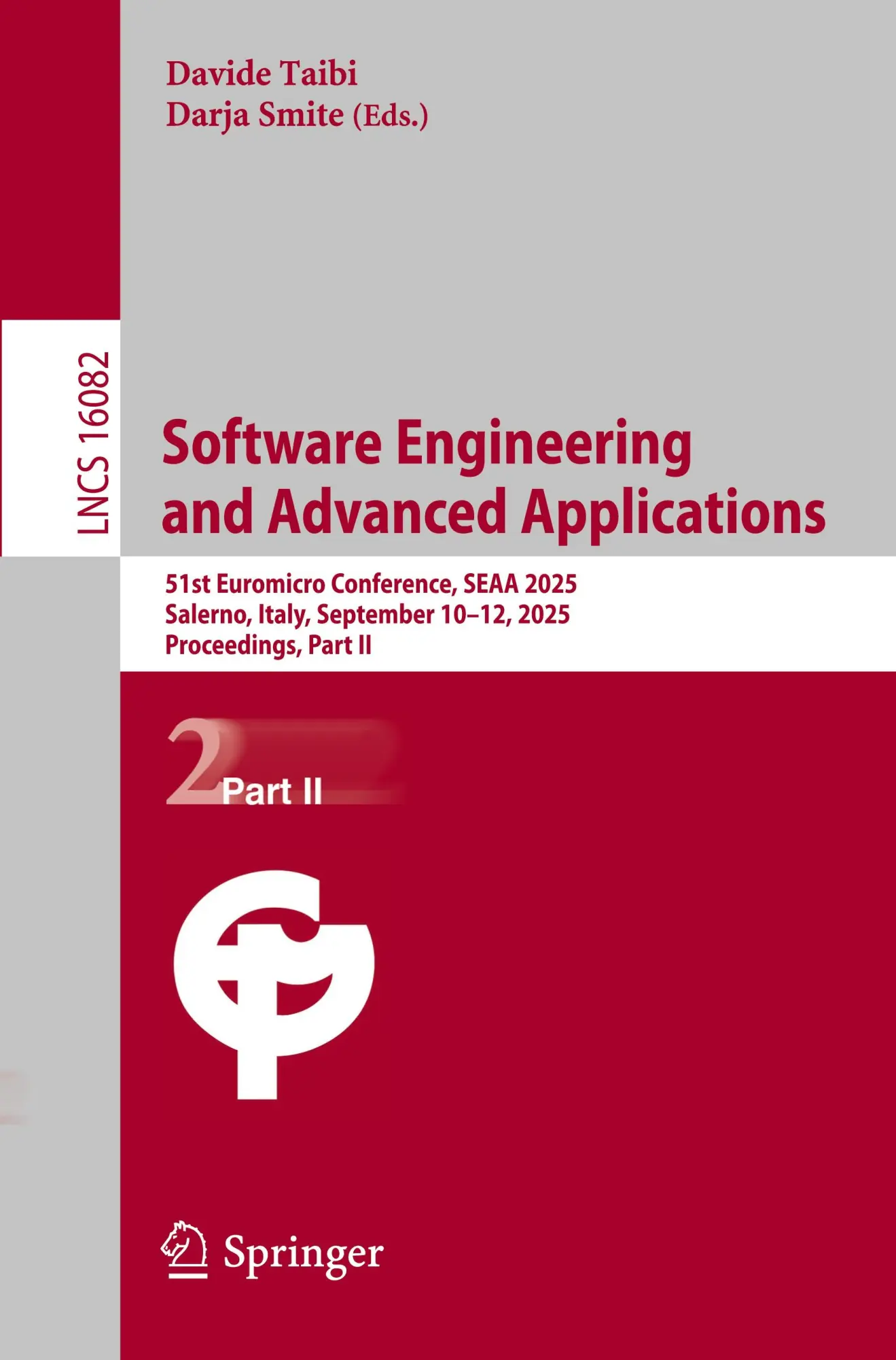 Cover: 9783032041999 | Software Engineering and Advanced Applications | Davide Taibi (u. a.)