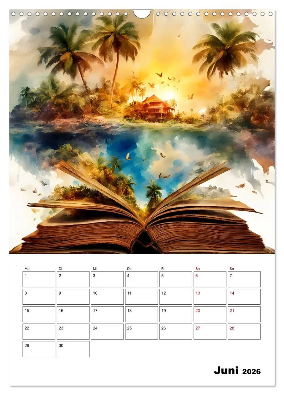 Bild: 9783516251999 | Magische surreale Buchwelten (Wandkalender 2026 DIN A3 hoch),...